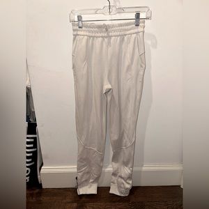 Brushed Softstreme Ribbed High-Rise Jogger in White Opal by Lululemon.